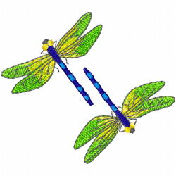 Dragon Flies Embroidery Design 5